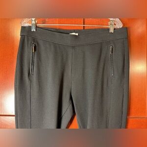 Kensie Black Ponte Slim Pant With Zip Pockets